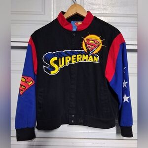 Superman Kids Jean Jacket - Black, Blue, Red